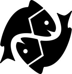 Pisces Astrological Sign Symbol Contour Svg Vector, Free Vectors File